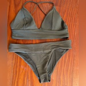 H&M green bathing suit